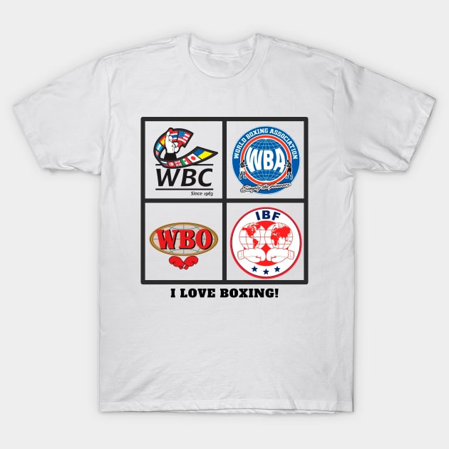 I Love Boxing T-Shirt by FightIsRight